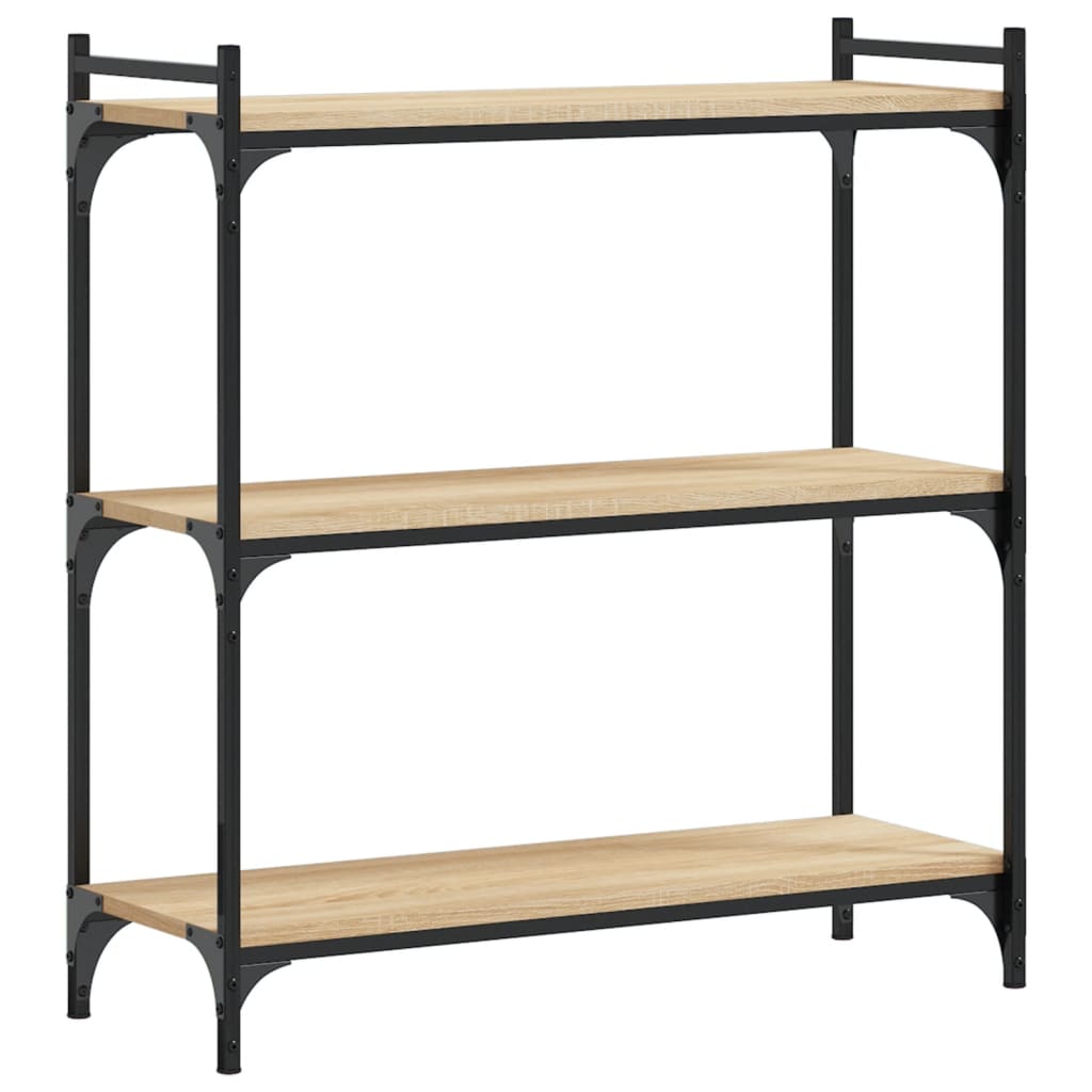 Bookcase 3 shelves Sonoma oak 80x30x86 cm wood material