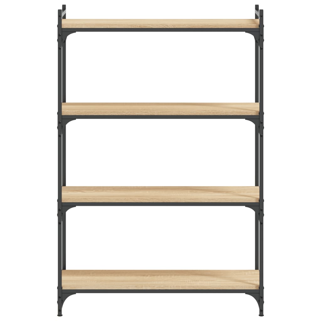 Bookcase 4 shelves Sonoma oak 80x30x120 cm wood material