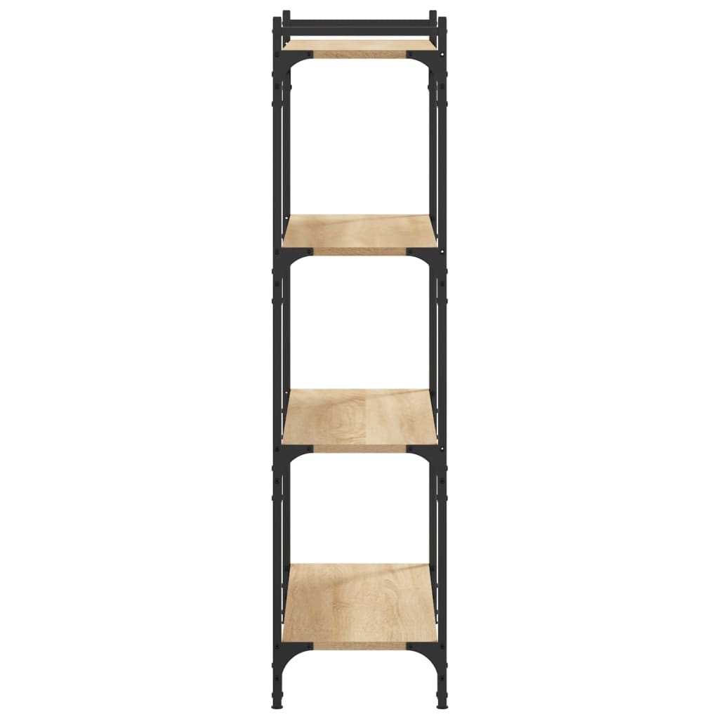 Bookcase 4 shelves Sonoma oak 80x30x120 cm wood material