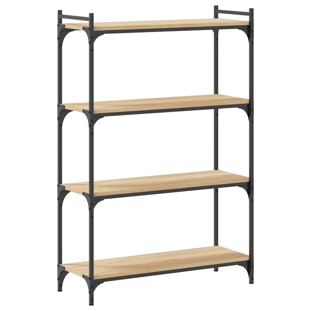 Bookcase 4 shelves Sonoma oak 80x30x120 cm wood material