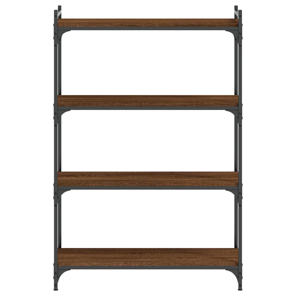 Bücherregal 4 Böden Braun Eiche-Optik 80x30x120cm Holzwerkstoff