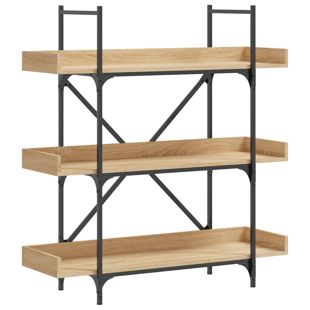 Bookcase 3 shelves Sonoma oak 100x33x108.5 cm wood material