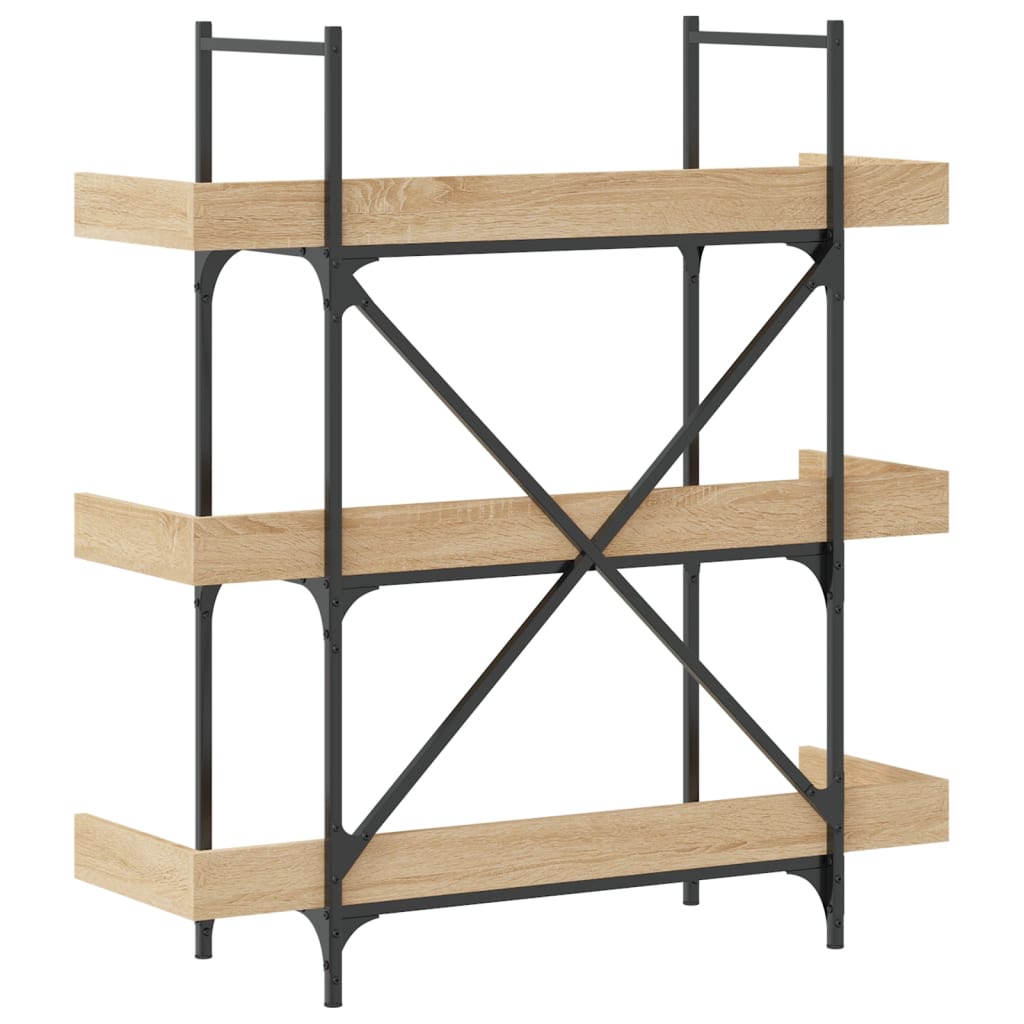 Bookcase 3 shelves Sonoma oak 100x33x108.5 cm wood material