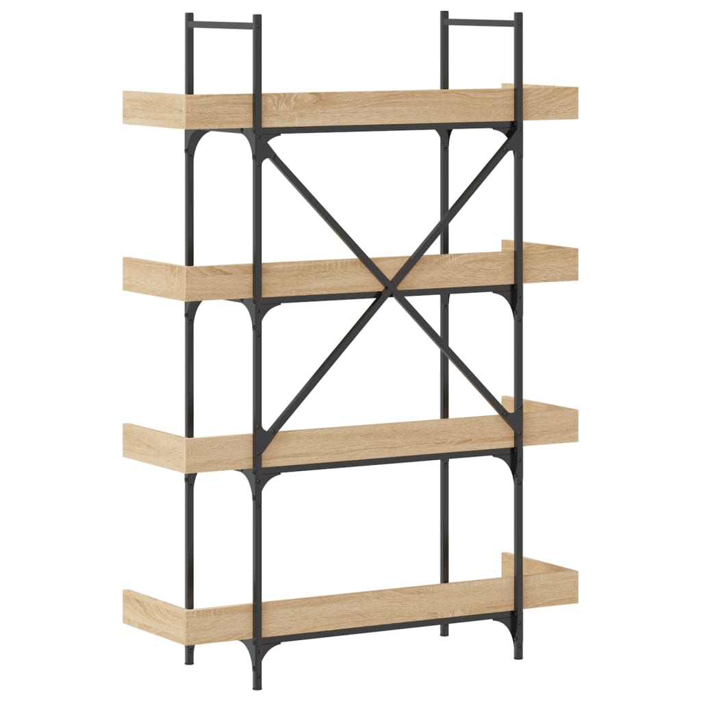 Bookcase 4 shelves Sonoma oak 100x33x145.5 cm wood material