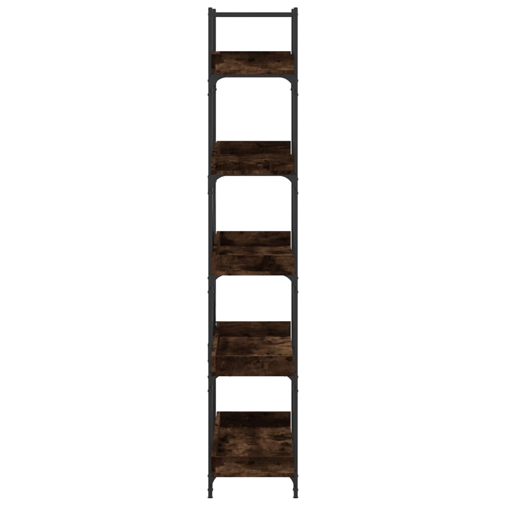 Bookcase 5 shelves smoked oak 100x33x180,5 cm wood material