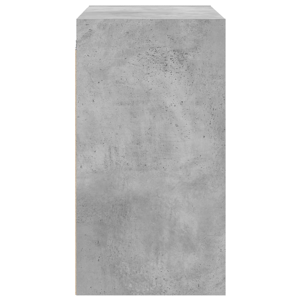 Wall Cabinet with Glass Doors Concrete Grey 68x37x68.5 cm