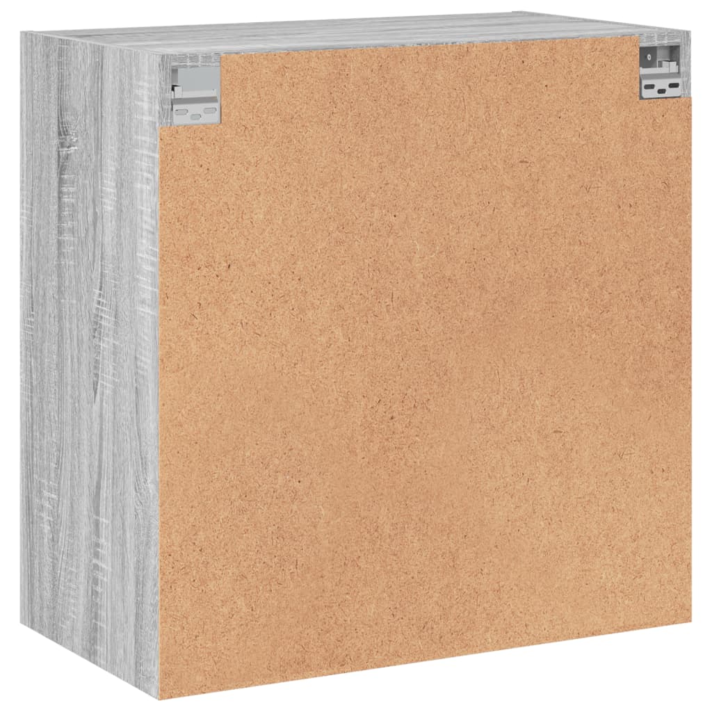 Wandschrank mit Glastüren Grau Sonoma 68x37x68,5 cm