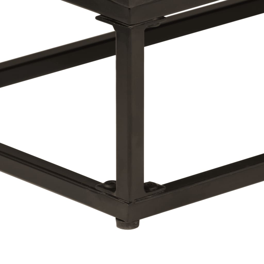 Sideboard Black 55x30x76 cm Solid Mango Wood and Iron