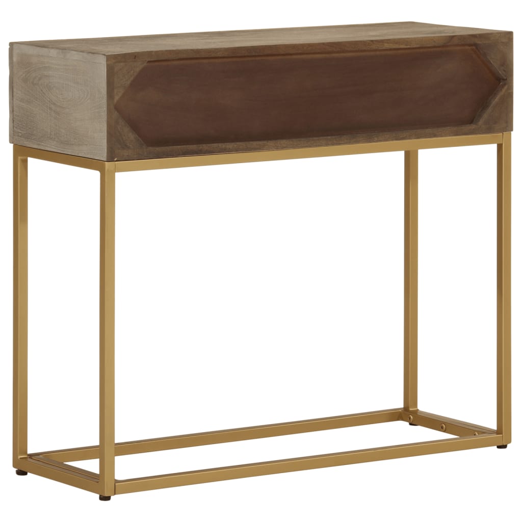 Console table 90x30x76 cm solid mango wood and iron