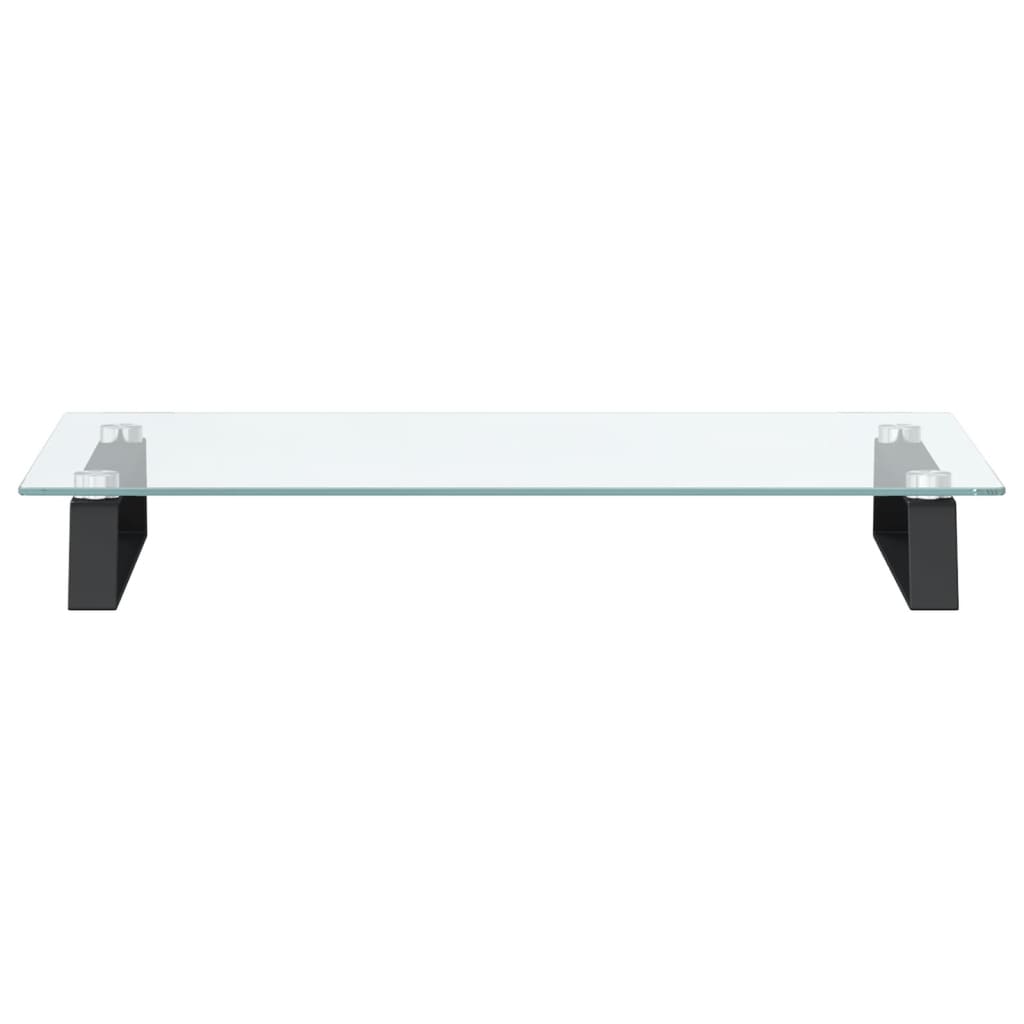 Monitor Stand Black 60x35x8 cm Tempered Glass and Metal