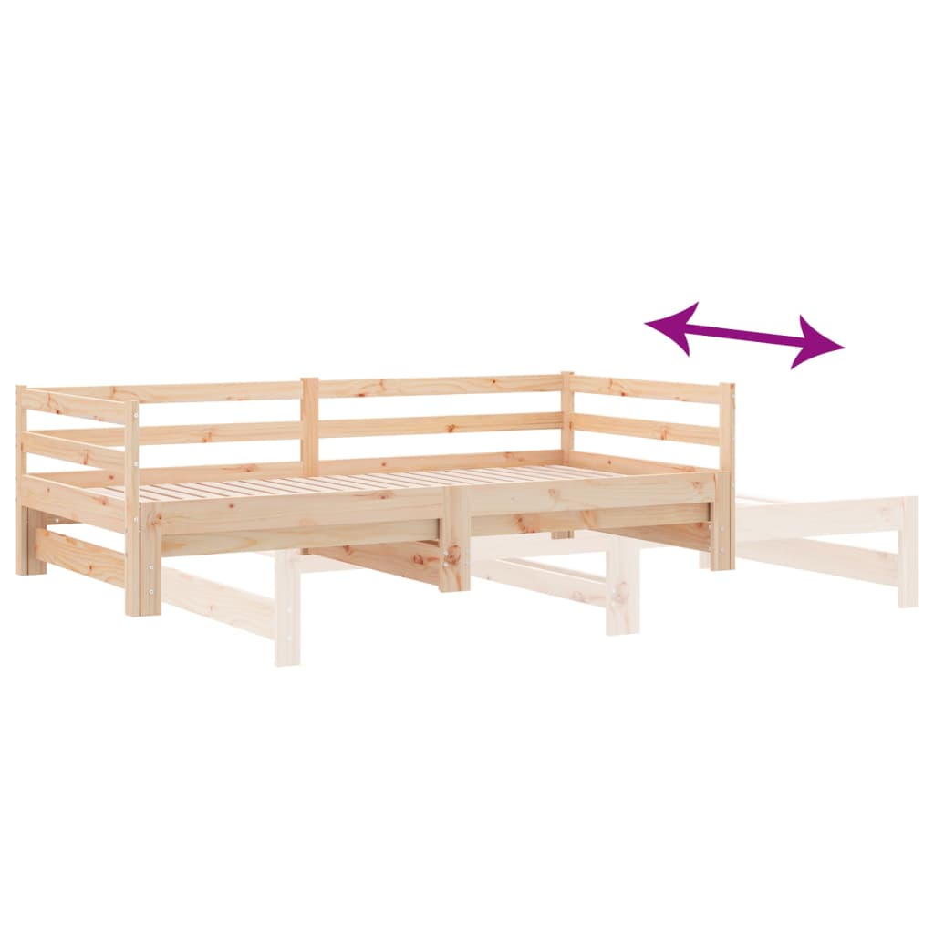 Daybed extendable 90x190 cm solid pine wood