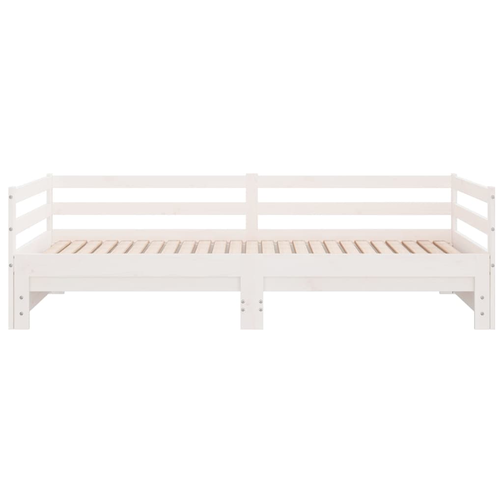 Daybed Extendable White 90x190 cm Solid Pine