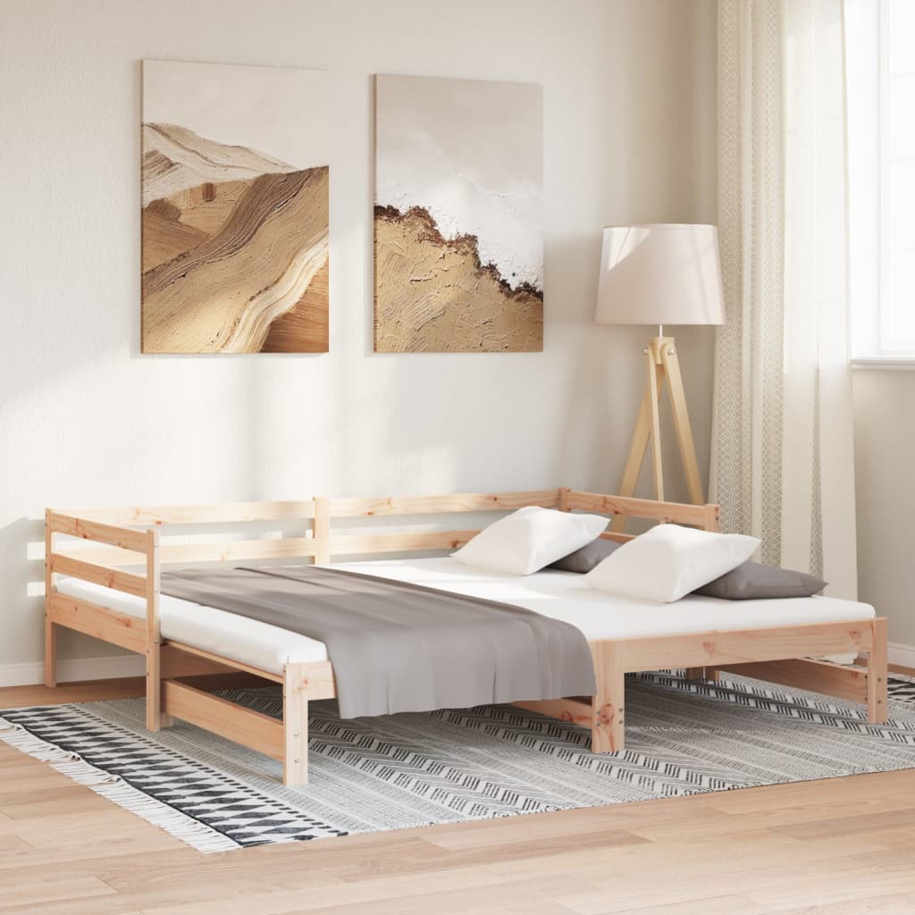 Daybed extendable 90x200 cm solid pine wood