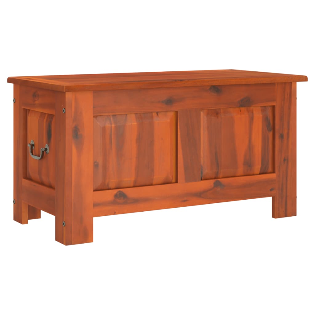 Chest with Lid Brown Solid Wood Acacia