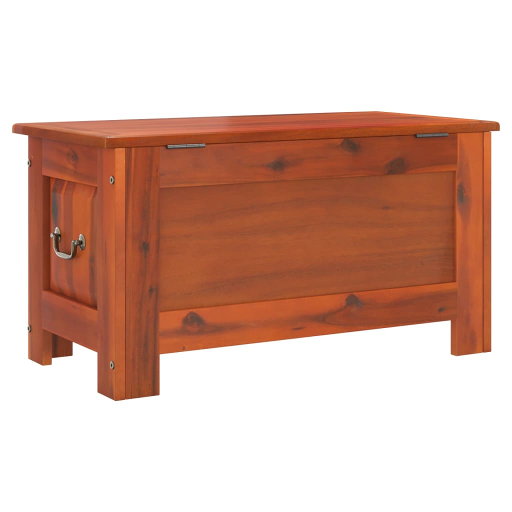 Chest with Lid Brown Solid Wood Acacia