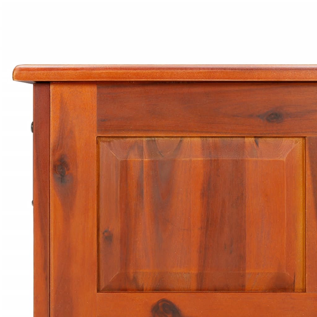 Chest with Lid Brown Solid Wood Acacia