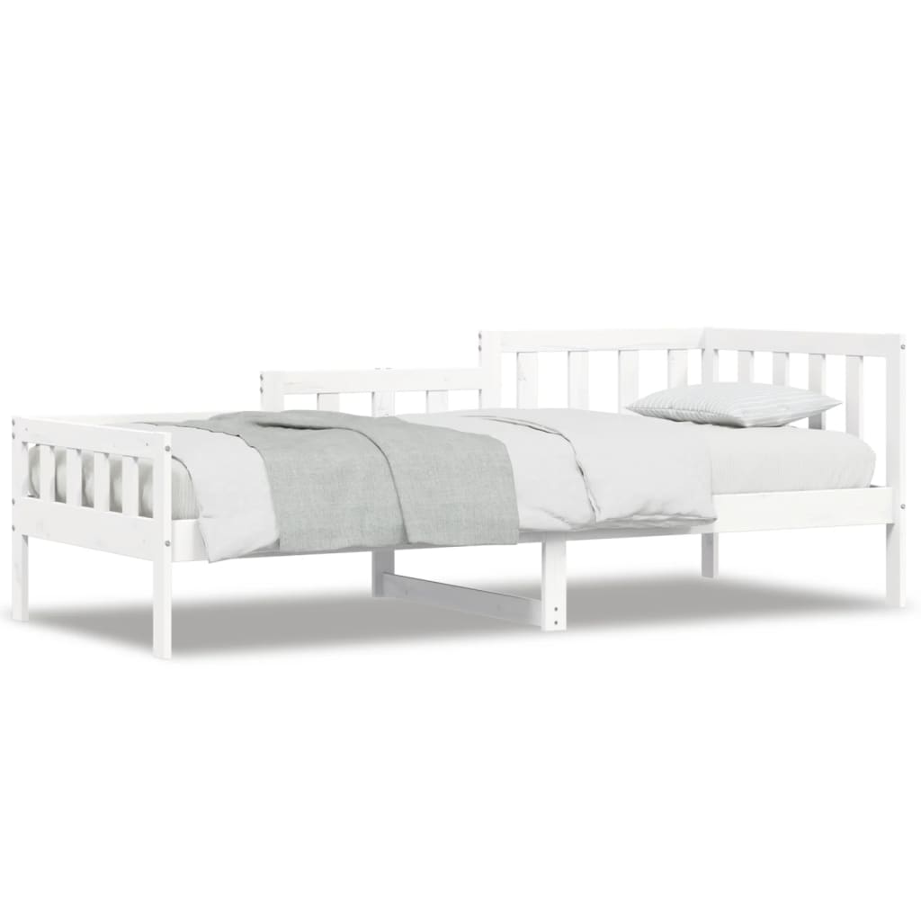 Daybed without mattress white 80x200 cm solid pine wood