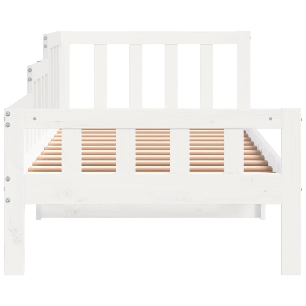 Daybed without mattress white 80x200 cm solid pine wood