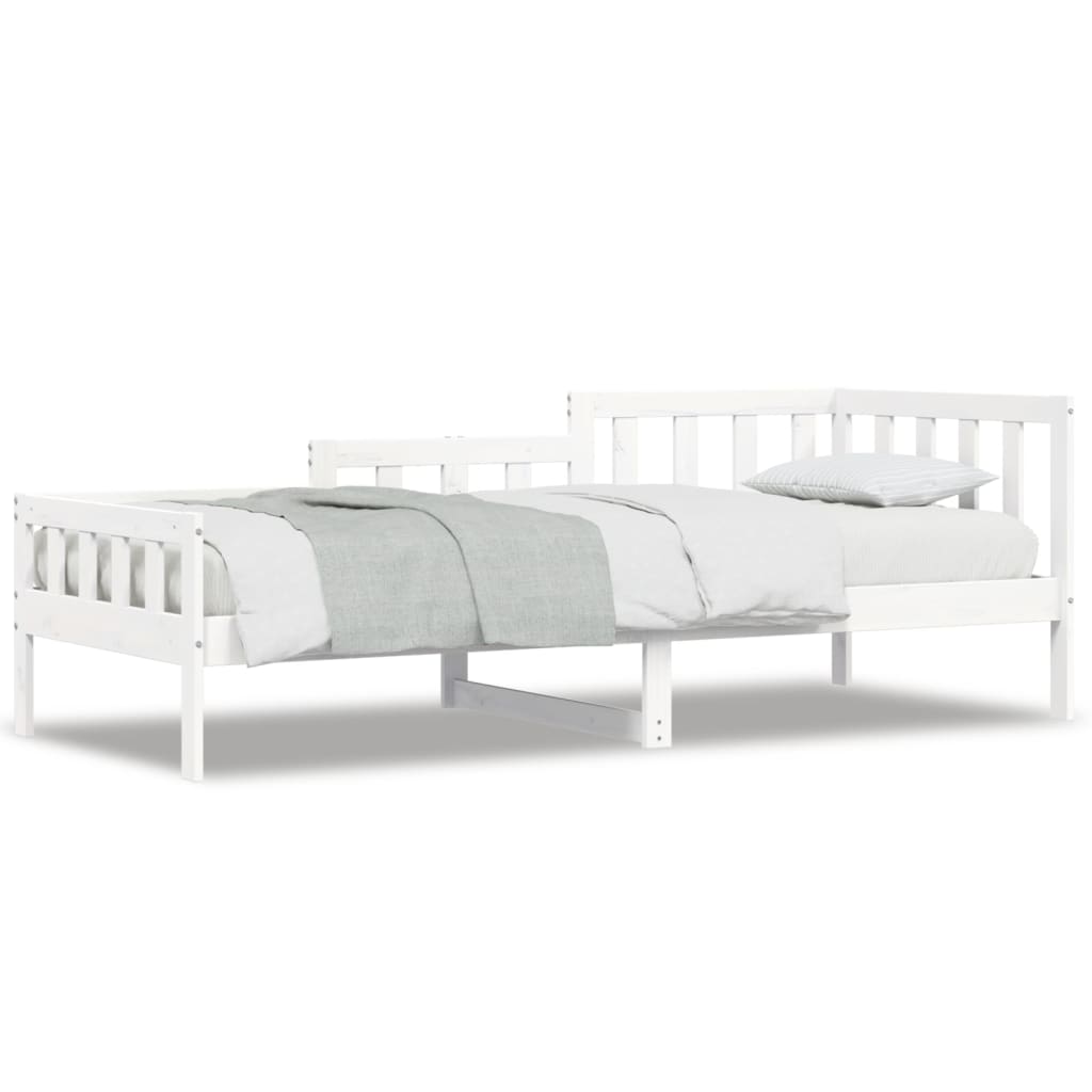 Daybed without mattress white 90x200 cm solid pine wood