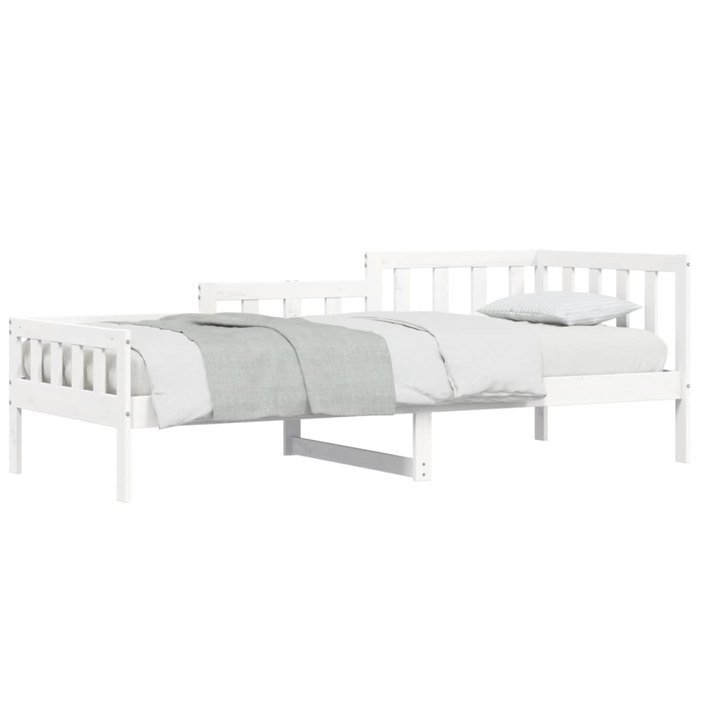 Daybed without mattress white 90x200 cm solid pine wood