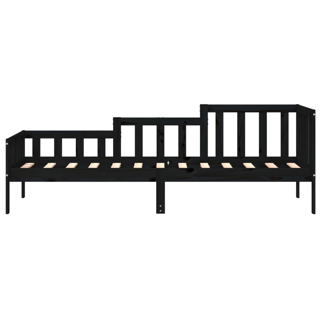 Daybed Black 90x190 cm Solid Pine