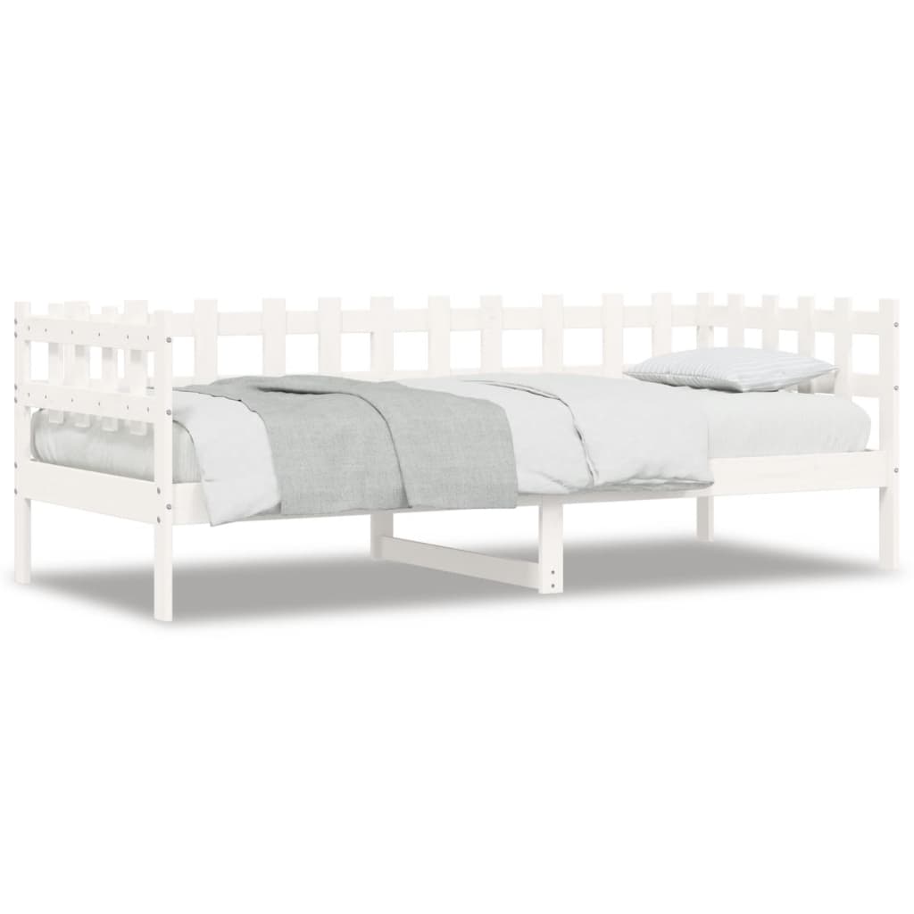 Daybed without mattress white 80x200 cm solid pine wood