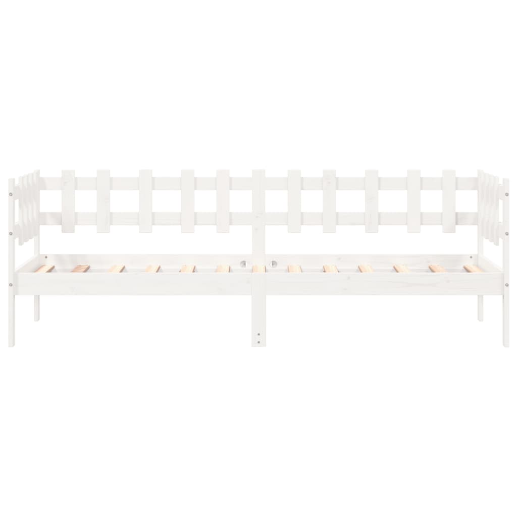 Daybed without mattress white 80x200 cm solid pine wood