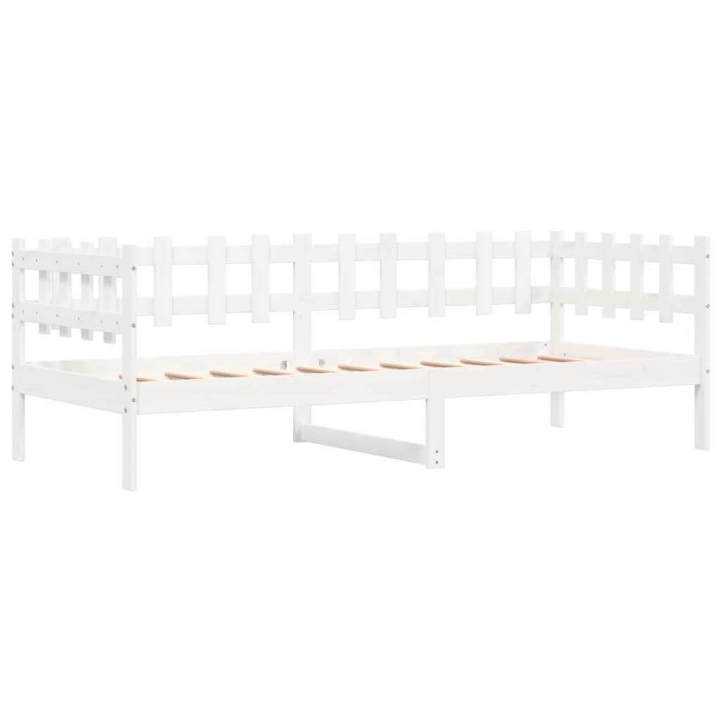 Daybed without mattress white 80x200 cm solid pine wood