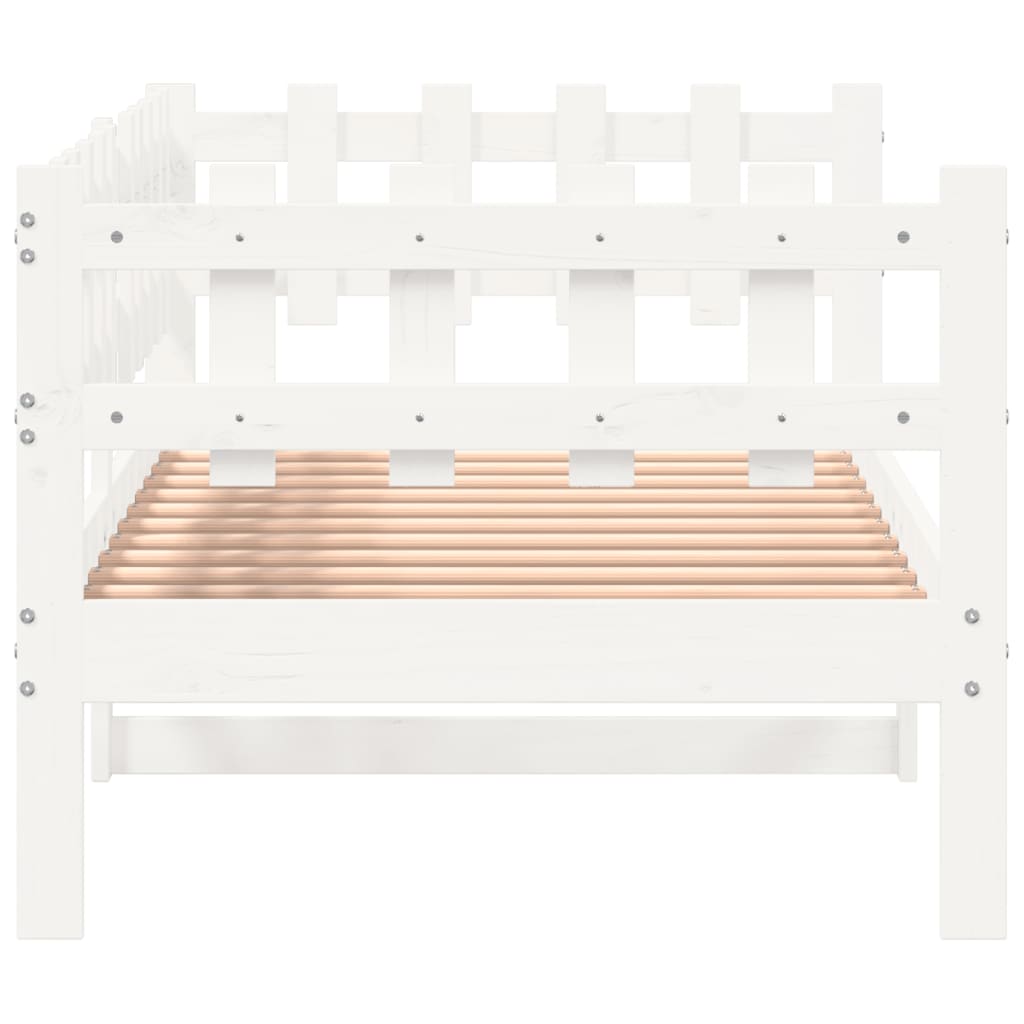 Daybed without mattress white 80x200 cm solid pine wood