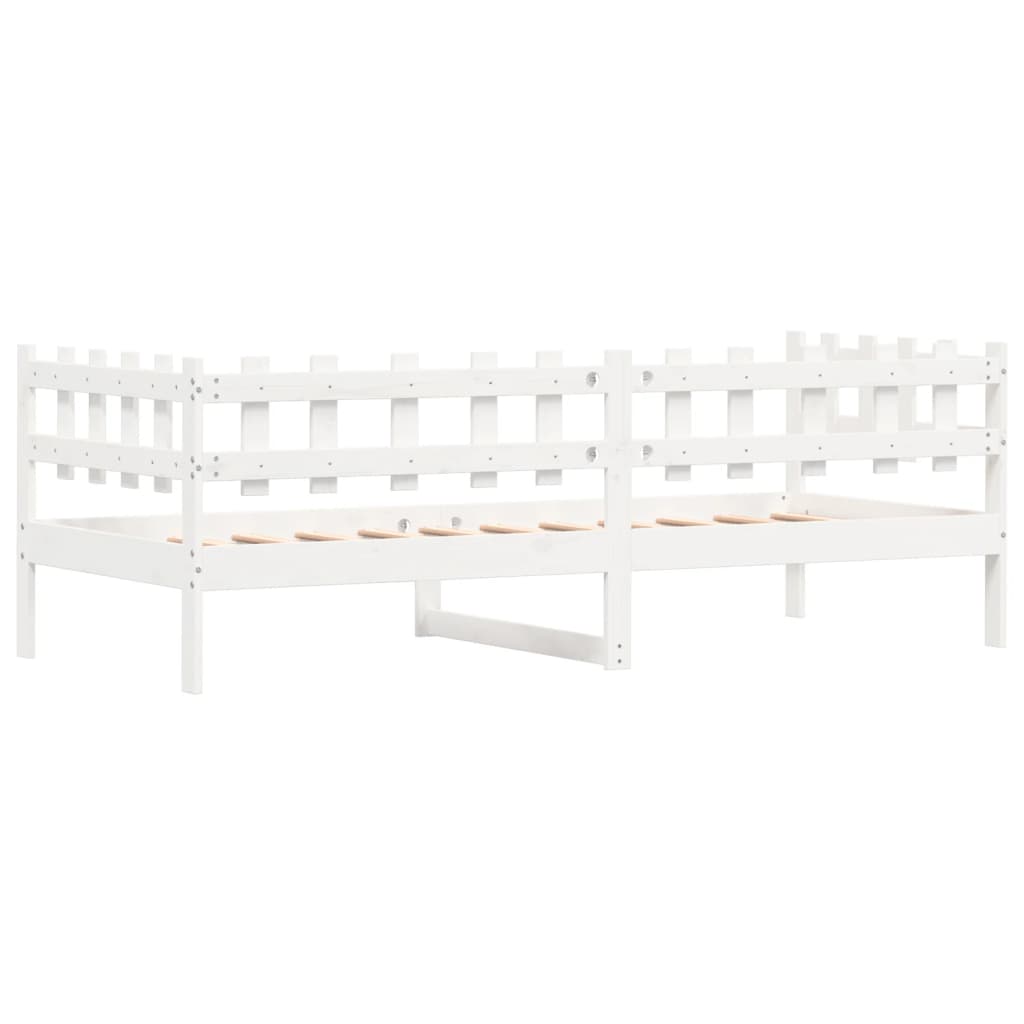 Daybed without mattress white 80x200 cm solid pine wood