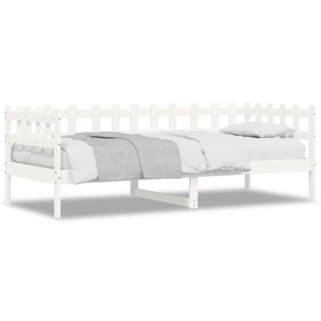 Daybed without mattress white 90x200 cm solid pine wood