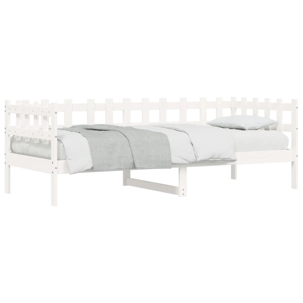 Daybed without mattress white 90x200 cm solid pine wood