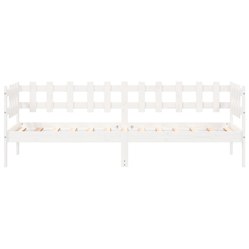 Daybed without mattress white 90x200 cm solid pine wood