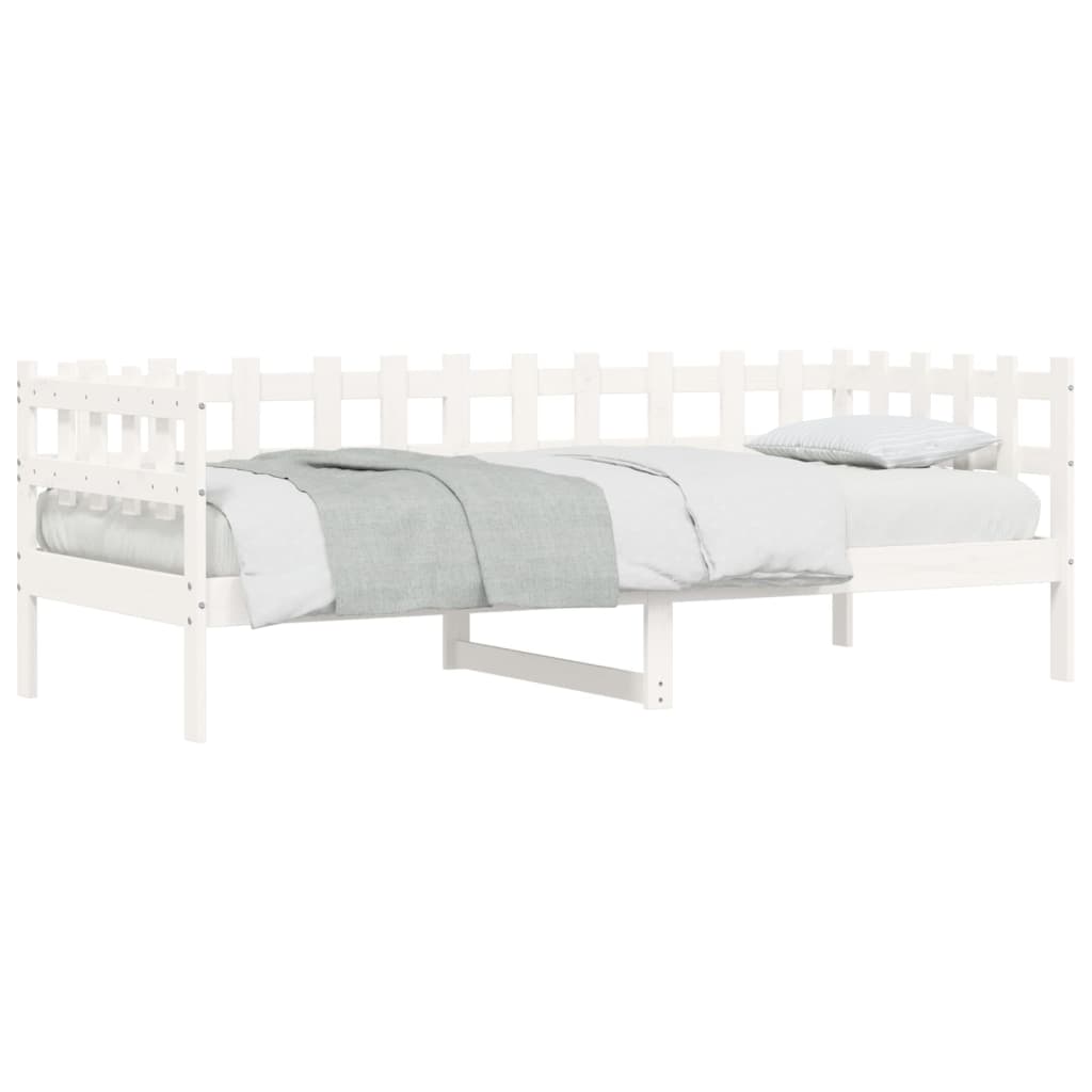 Daybed without mattress white 90x190 cm solid pine wood