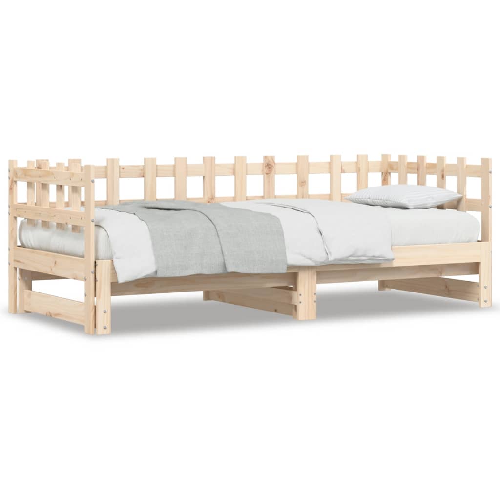 Daybed extendable 2x(80x200) cm solid pine wood