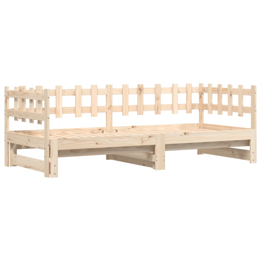 Daybed extendable 2x(80x200) cm solid pine wood