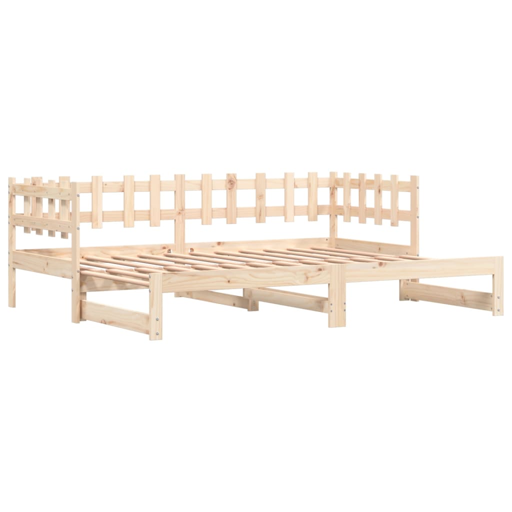 Daybed extendable 2x(80x200) cm solid pine wood