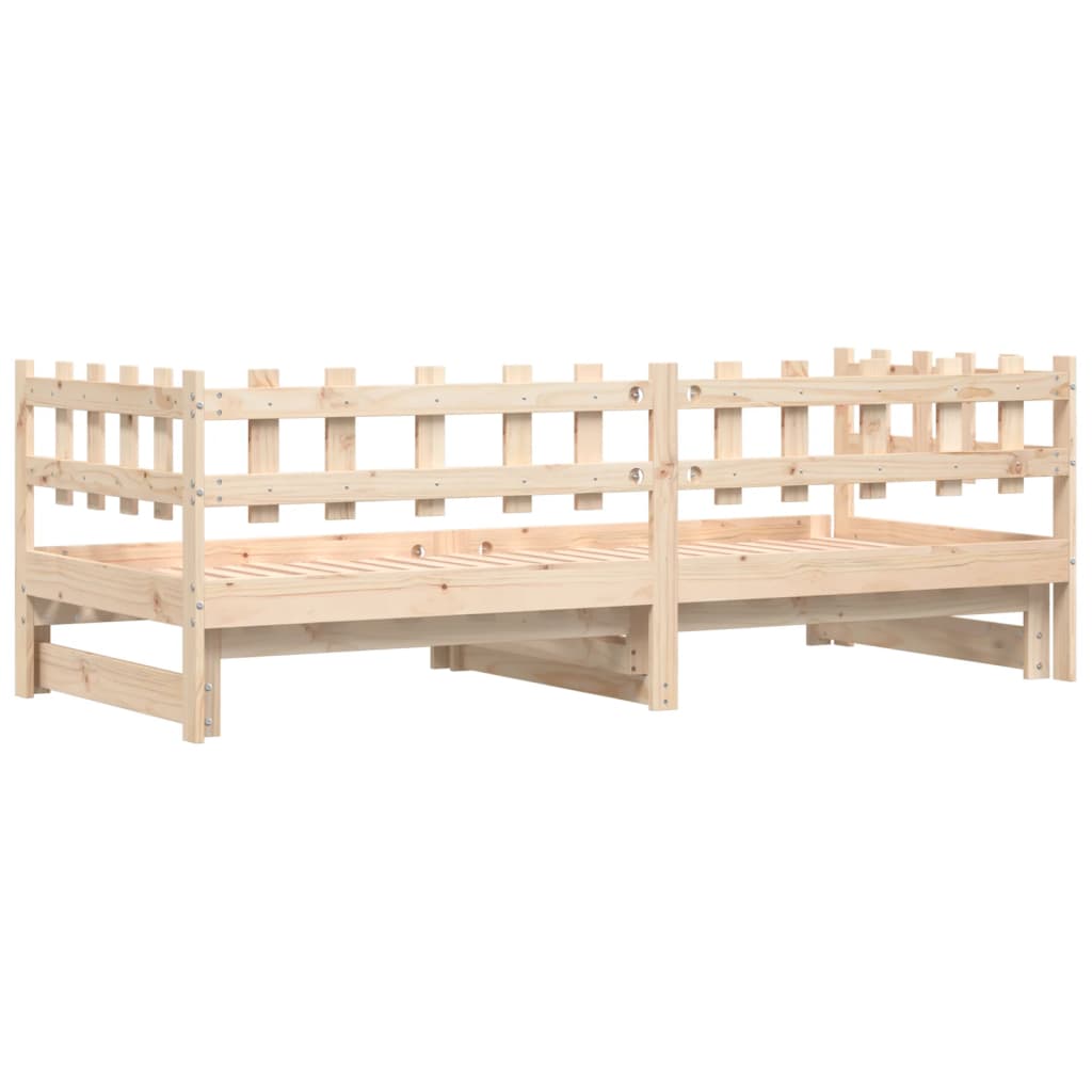 Daybed extendable 2x(80x200) cm solid pine wood