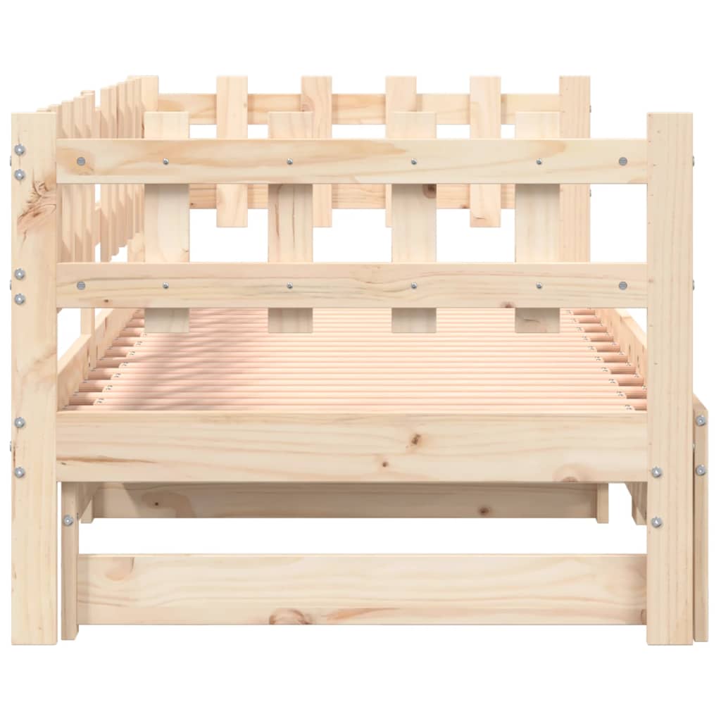 Daybed extendable 2x(80x200) cm solid pine wood