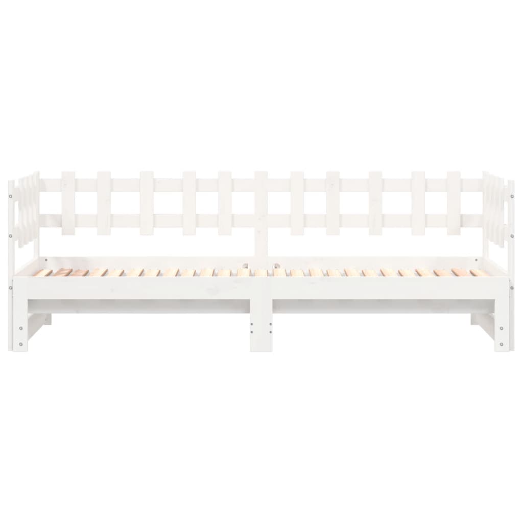 Daybed Extendable White 2x(80x200) cm Solid Pine