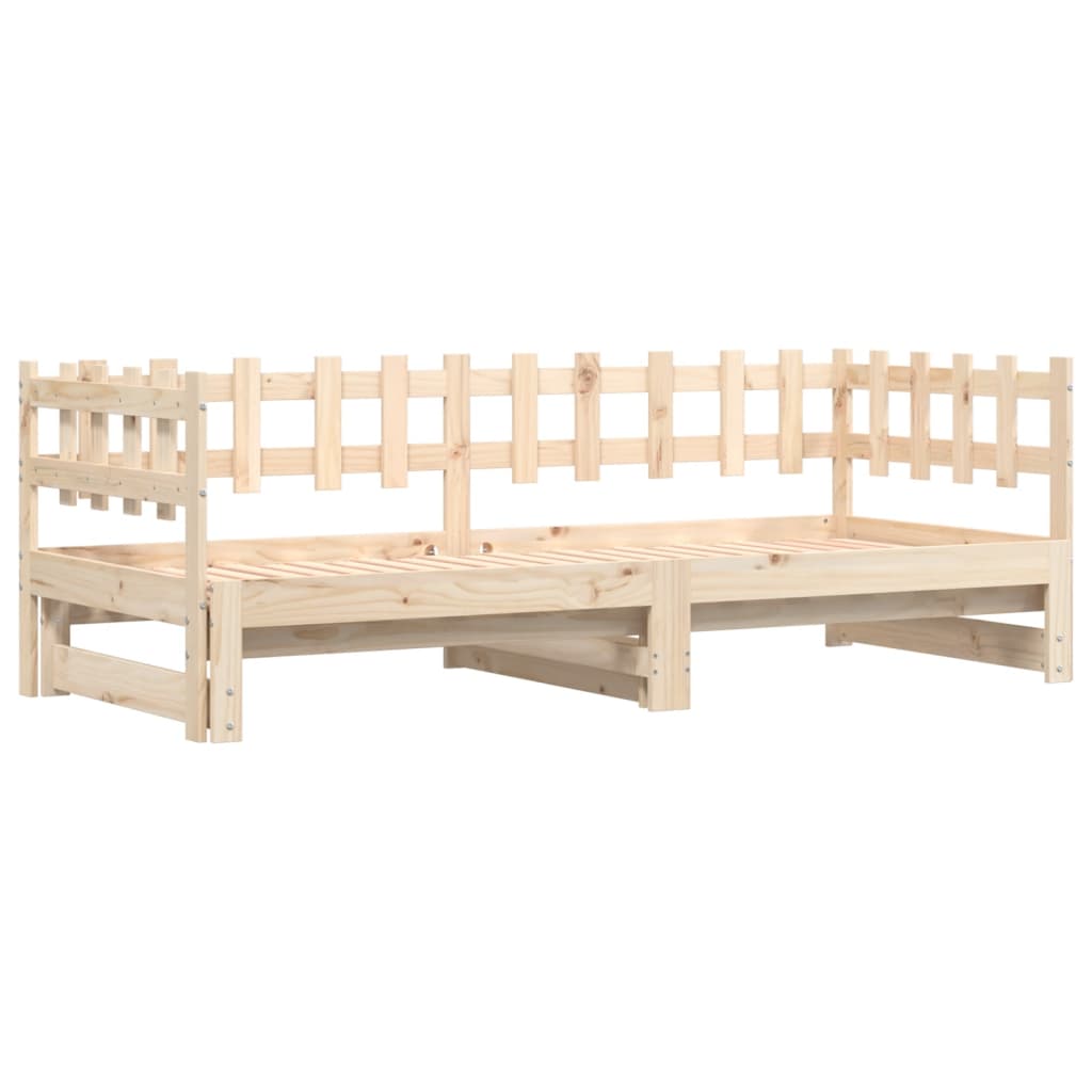 Daybed extendable 2x(90x200) cm solid pine wood