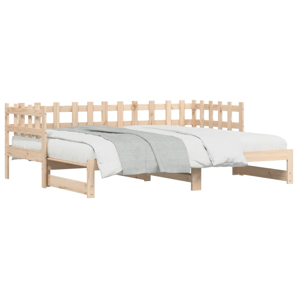 Daybed extendable 2x(90x200) cm solid pine wood