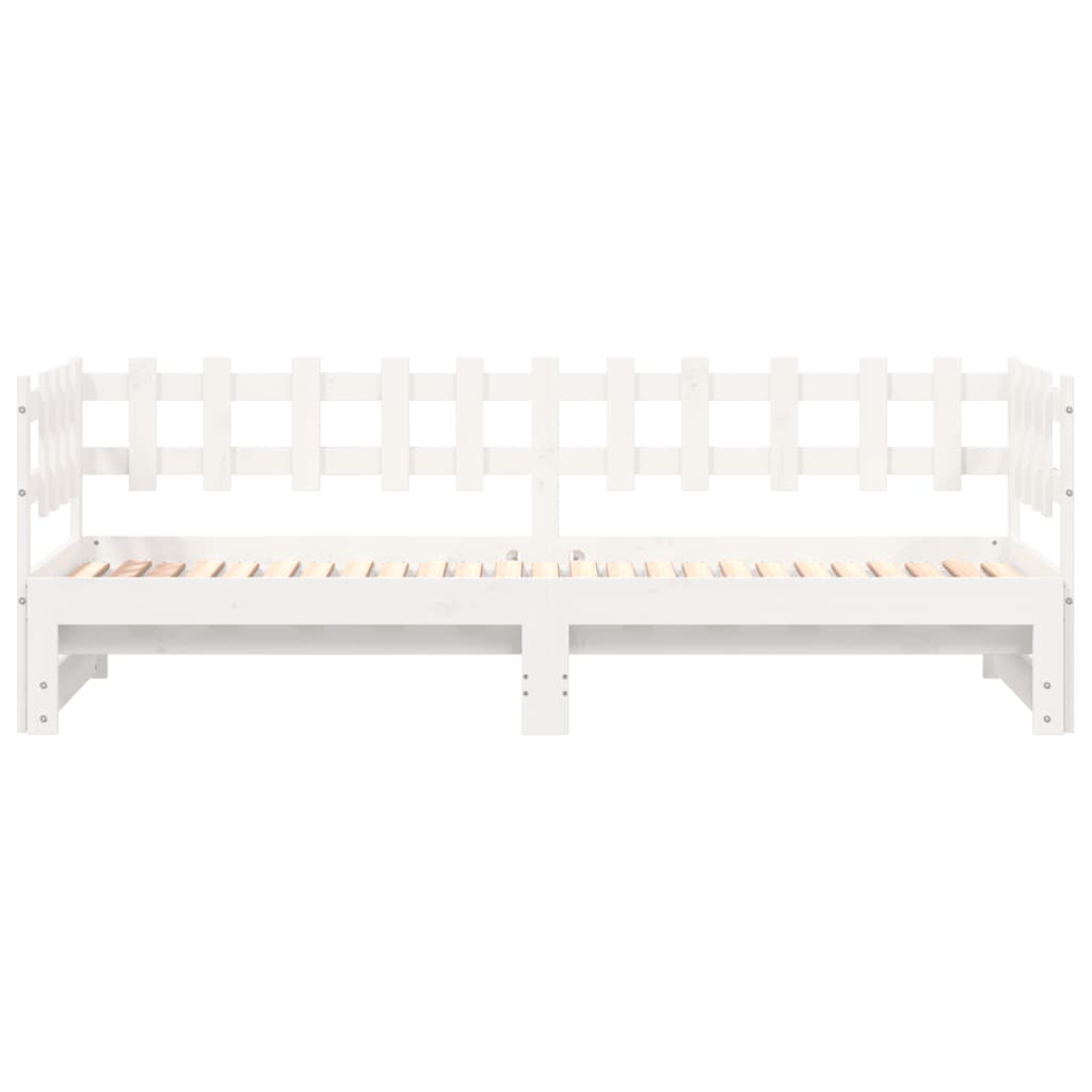 Daybed Extendable White 2x(90x200) cm Solid Pine