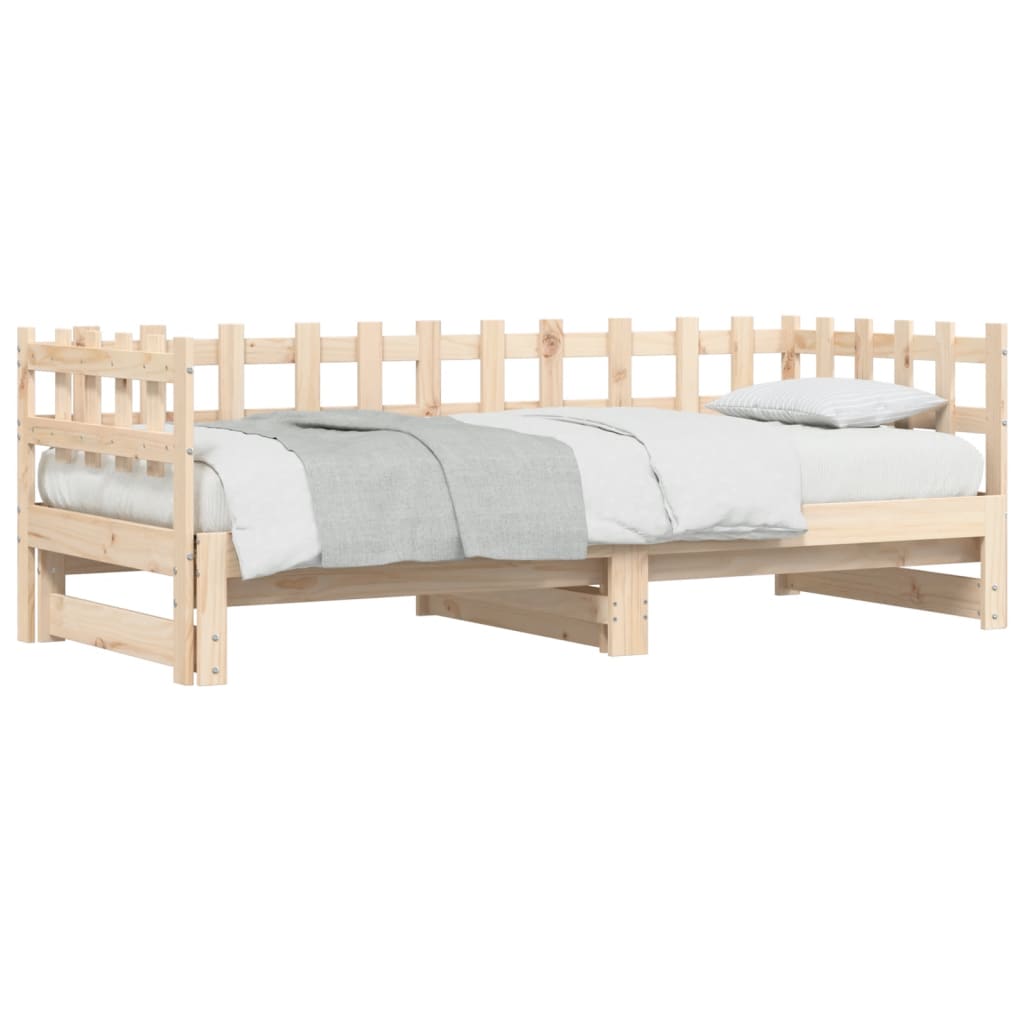 Daybed extendable 2x(90x190) cm solid pine wood