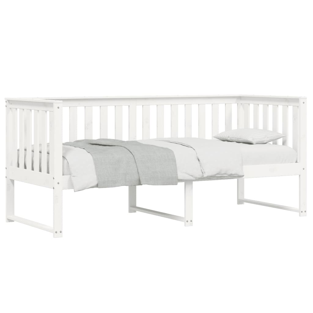 Daybed without mattress white 80x200 cm solid pine wood