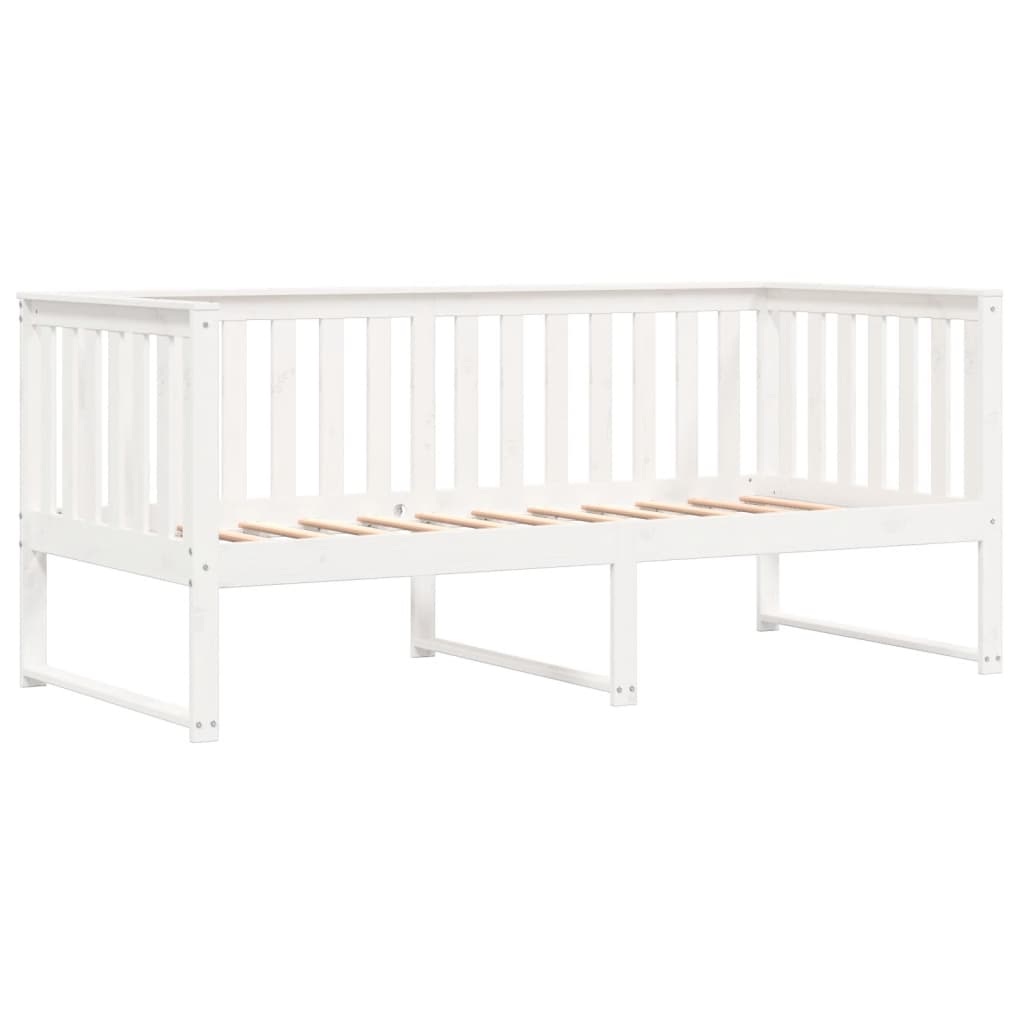 Daybed without mattress white 90x190 cm solid pine wood