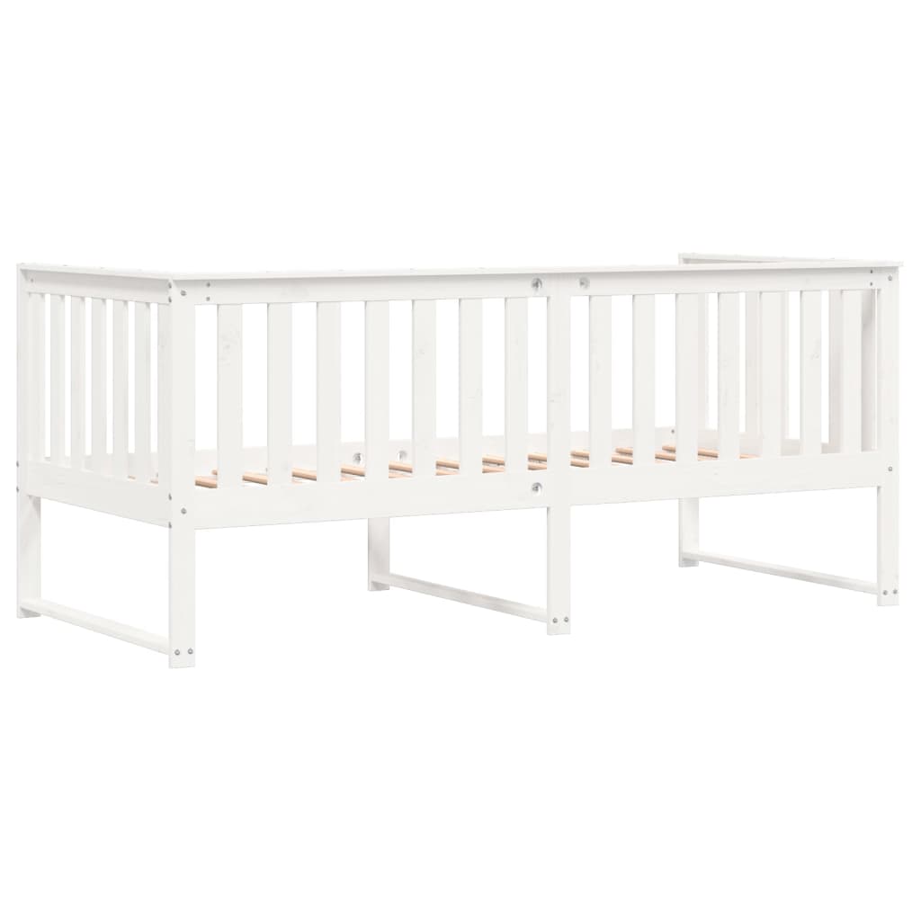 Daybed without mattress white 90x190 cm solid pine wood