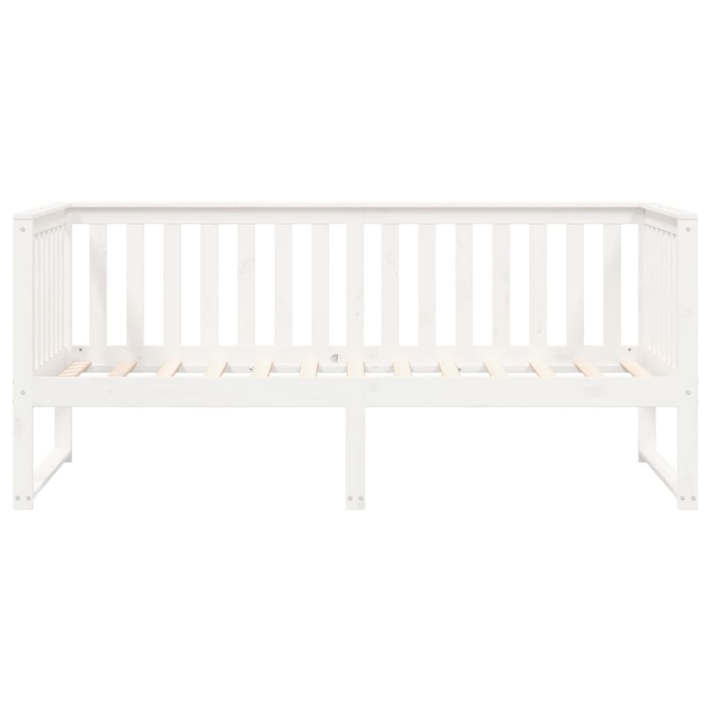 Daybed without mattress white 100x200 cm solid pine wood