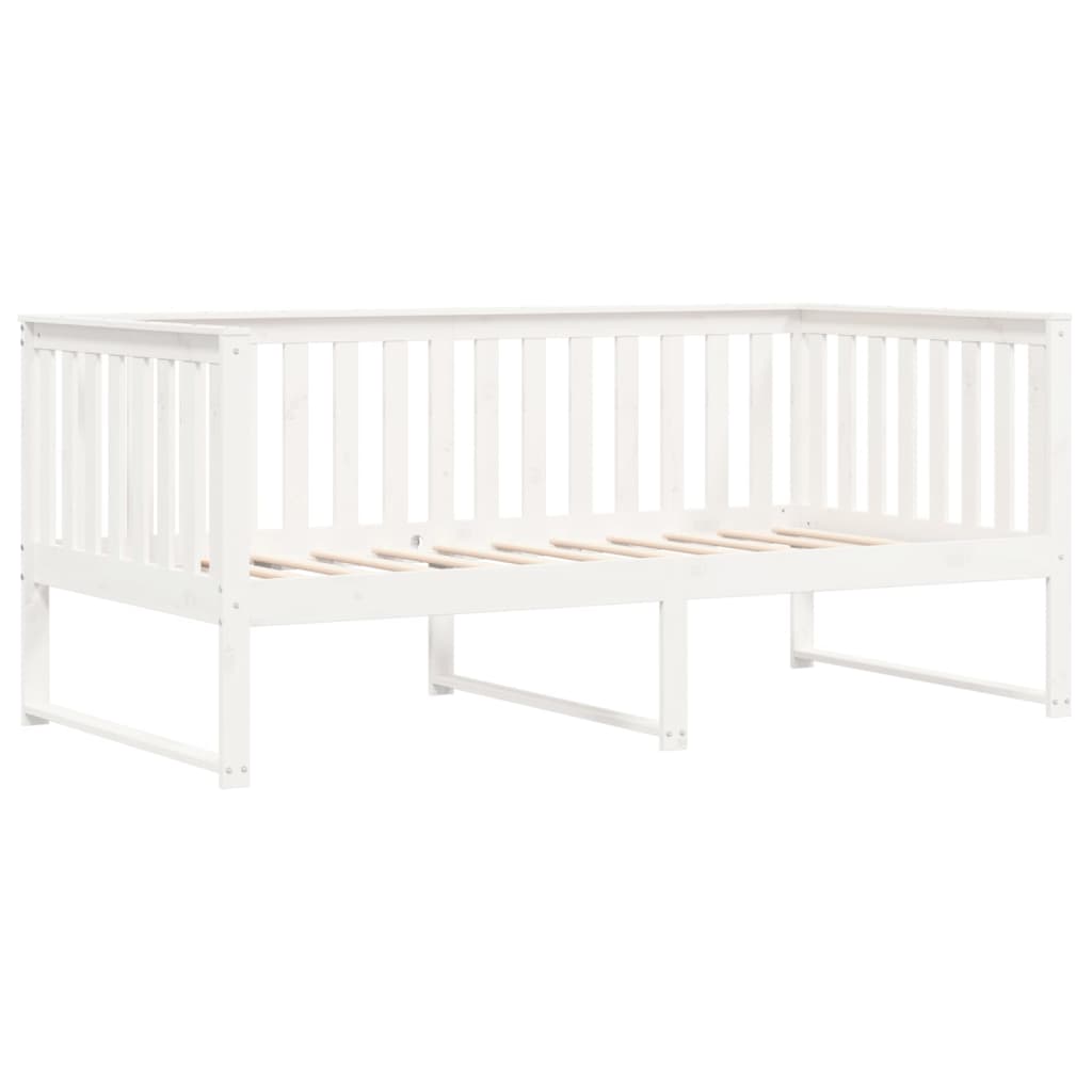 Daybed without mattress white 100x200 cm solid pine wood