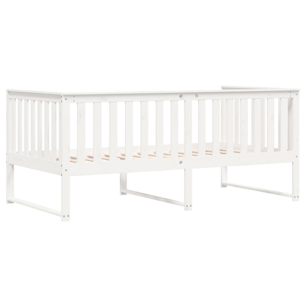 Daybed without mattress white 100x200 cm solid pine wood